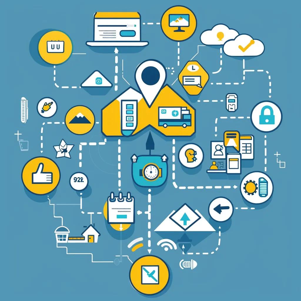 Visual representation of Local SEO components including Google Business Profile, citations, and reviews
