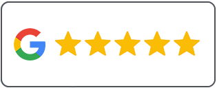 Google review stars graphic, showcasing five yellow stars and Google logo, symbolising high ratings for SEO services by Search Results agency.